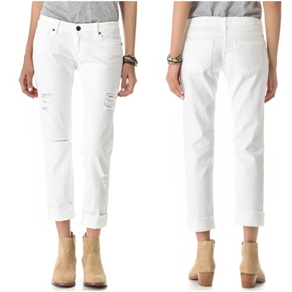 PAIGE | Jimmy Jimmy Skinny Ripped Jeans In White